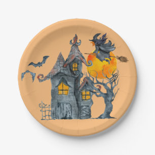 Spooky Hexen thematisch Halloween Papierplatte Pappteller