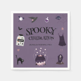 Spooky Hexengeburt Einladung Serviette