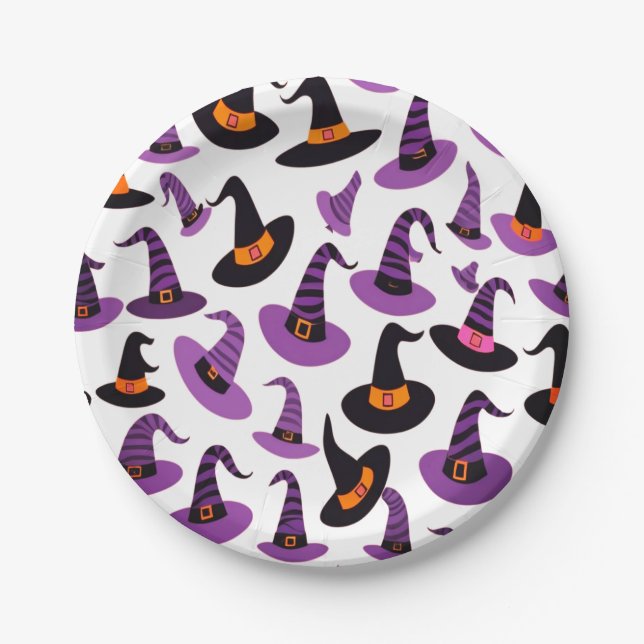 Spooky Hexenmeister Halloween-Teller Pappteller (Vorderseite)