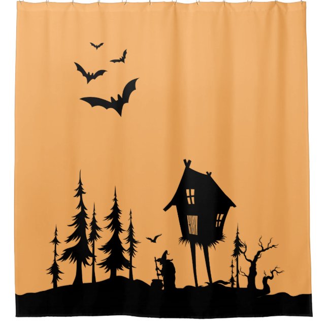 Spooky House Duschvorhang (Vorderseite)