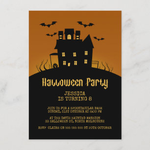 Spooky House Halloween Einladung