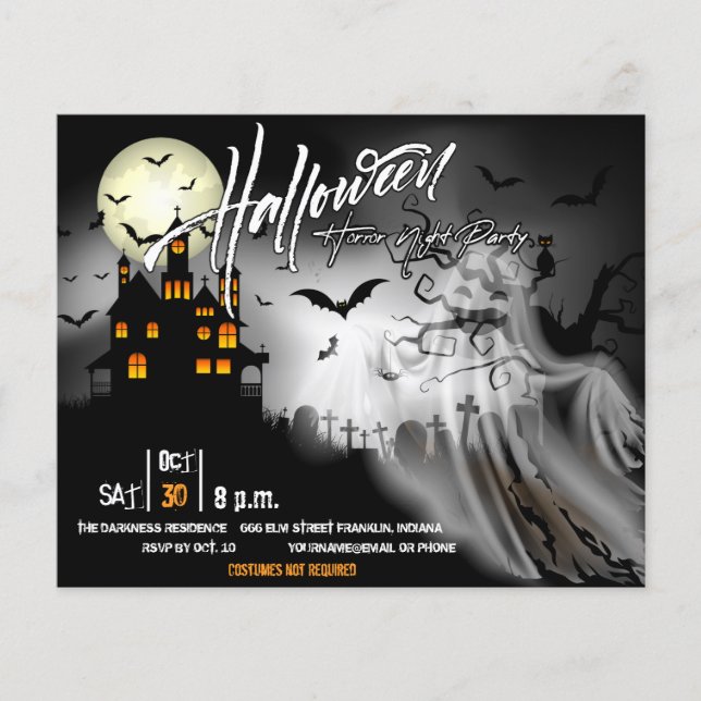 Spooky House Halloween-Party Einladen Flyer (Vorne)