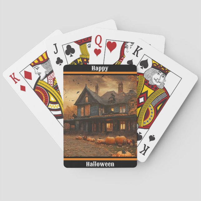 Spooky House Pumpkin Halloween Collection Spielkarten (Rückseite)