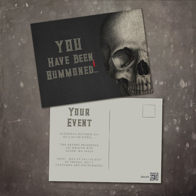 Spooky Human Skull Postkarte (Von Creator hochgeladen)