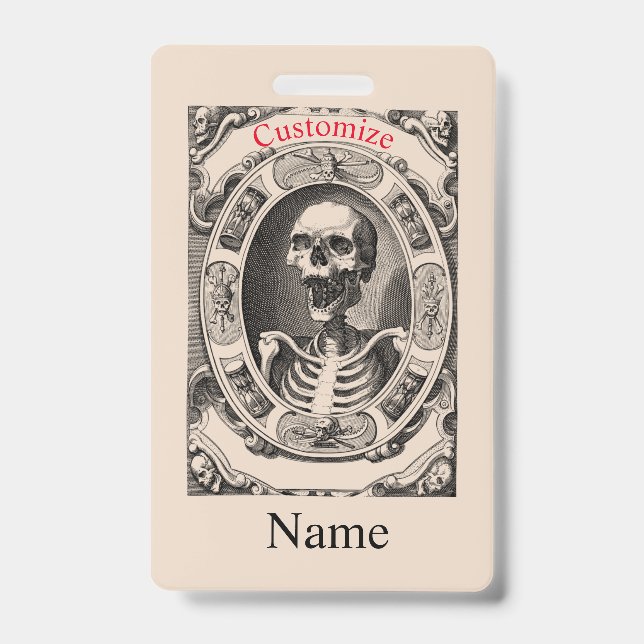 Spooky Human Skull Thunder_Cove Ausweis (Vorderseite)