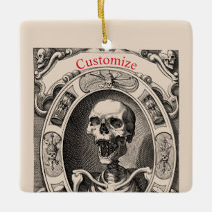 Spooky Human Skull Thunder_Cove Keramikornament