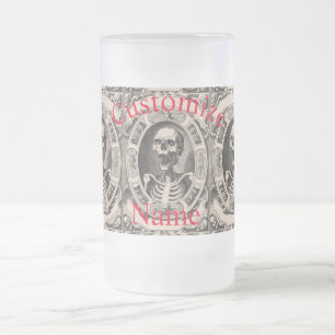 Spooky Human Skull Thunder_Cove Mattglas Bierglas
