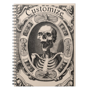 Spooky Human Skull Thunder_Cove Notizblock