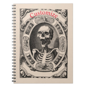 Spooky Human Skull Thunder_Cove Notizblock