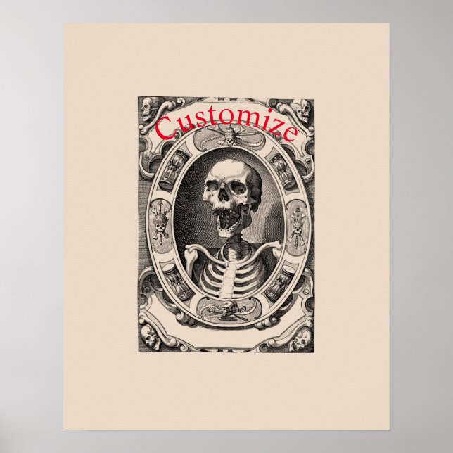 Spooky Human Skull Thunder_Cove Poster (Vorne)