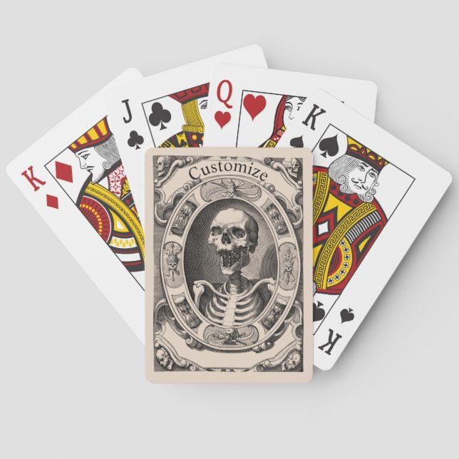 Spooky Human Skull Thunder_Cove Spielkarten (Rückseite)