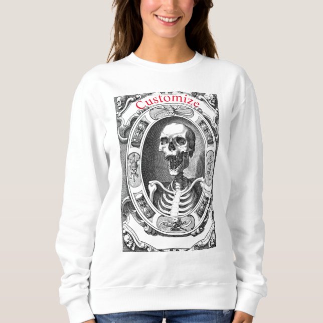 Spooky Human Skull Thunder_Cove Sweatshirt (Vorderseite)