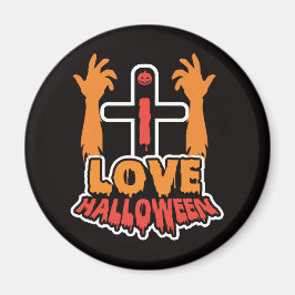 Spooky I Liebe Halloween Zombie Hands Magnet