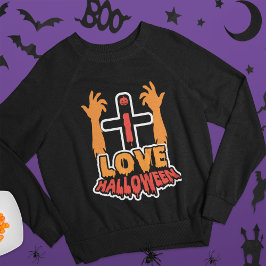 Spooky I Liebe Halloween Zombie Hands Sweatshirt