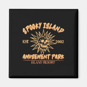 Spooky Island Est 2002 Vergnügungspark Skull Hallo Magnet