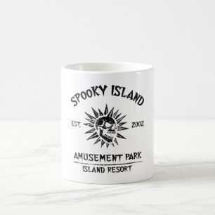Spooky Island Est 2002 Vergnügungspark Totenkopf Kaffeetasse