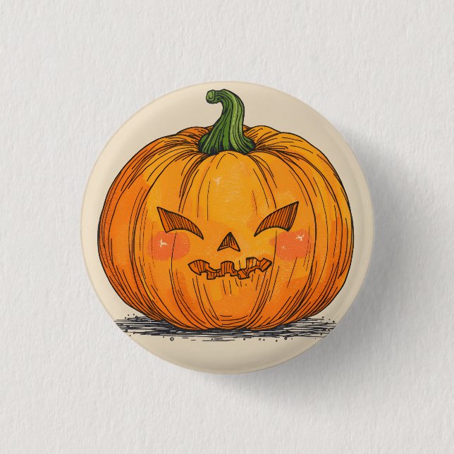Spooky Jack O' Lantern Button (Vorderseite)