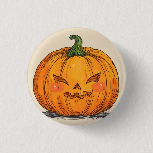 Spooky Jack O' Lantern Button (Vorderseite)
