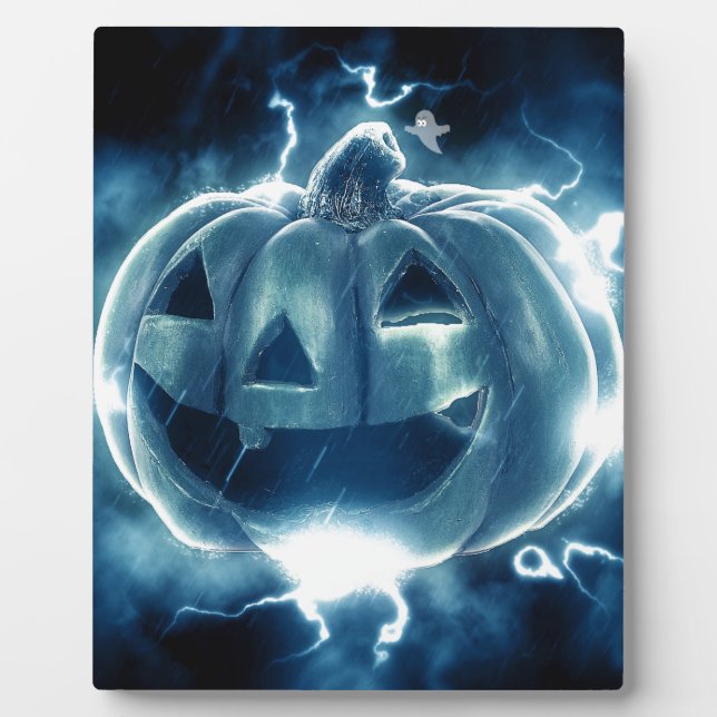 Spooky Jack-o-Lantern Fotoplatte (Vorderseite)