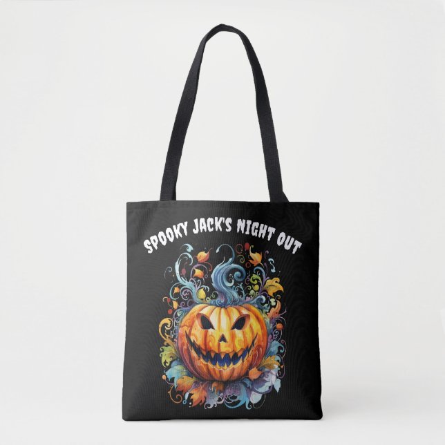 Spooky Jack-O-Lantern Tasche (Vorderseite)
