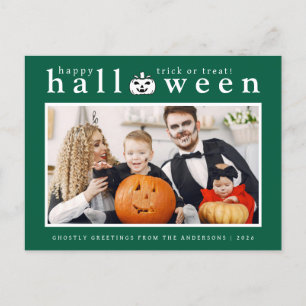 Spooky Jack-o'-Laterne Happy Halloween 1 Foto Feiertagspostkarte