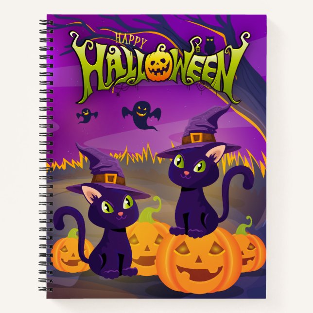 Spooky Kätzchen Sketch Book Notizbuch (Vorderseite)