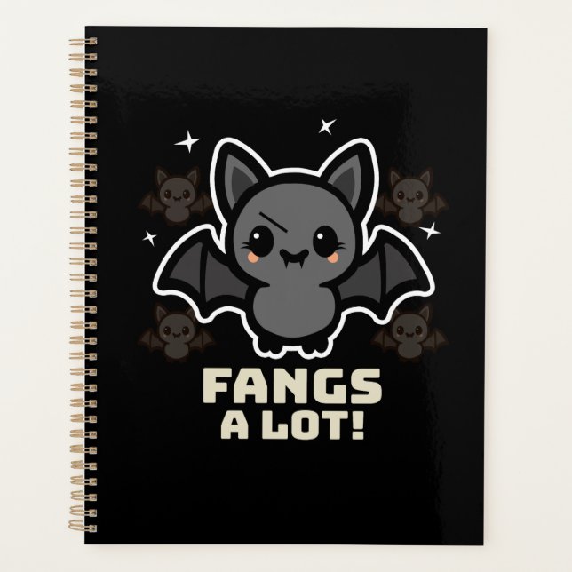 Spooky Kawaii Bat Halloween Planner Planer (Vorderseite)