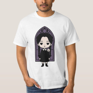 Spooky Kawaii Goth Girl | Dark Academia Sticker T-Shirt