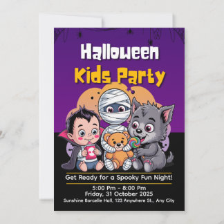 Spooky Kids Halloween Party Invitation