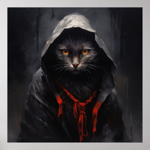 Spooky Kitty Scares Poster