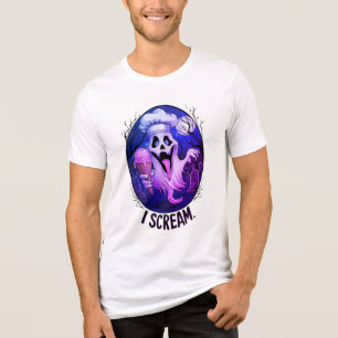 Spooky Koch Ghost Ice Rahm Halloween Funny Men's Tri-Blend Shirt
