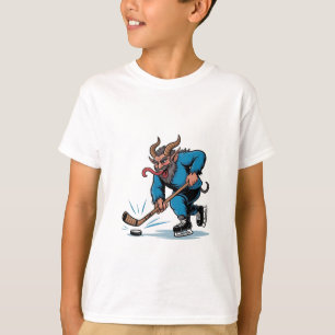 Spooky Krampus Eishockey Weihnachten spielen T-Shirt