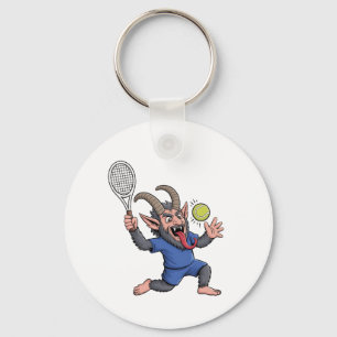 Spooky Krampus Tennis Weihnachten Schlüsselanhänger