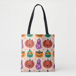 Spooky Kürbis in beängstigende Kostüme. Happy Hall Tasche