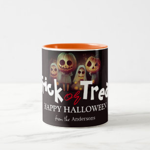 Spooky Kürbis Jack-o-Laterne Halloween Familie Zweifarbige Tasse