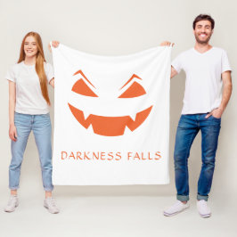 Spooky Kürbislaterne Dunkelheit Fälle Halloween Fleecedecke