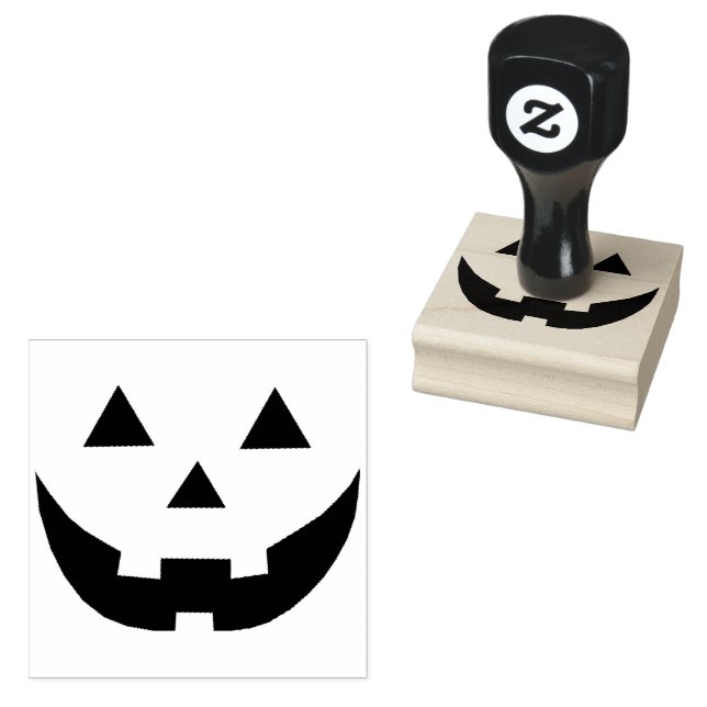 Spooky Kürbislaterne Kürbis Gesicht Spaß Halloween Gummistempel (Stempel)