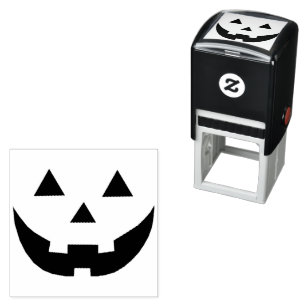 Spooky Kürbislaterne Kürbis Gesicht Spaß Halloween Permastempel