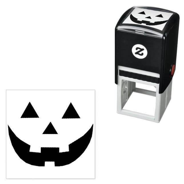 Spooky Kürbislaterne Kürbis Gesicht Spaß Halloween Permastempel (Beispiel)