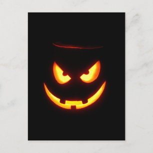 Spooky-Kürbislaterne Postkarte