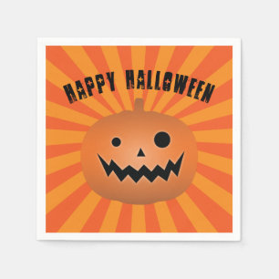 Spooky Kürbislaterne Pumpkin Halloween-Party Serviette
