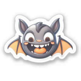 Spooky Lächeln: Halloween Bat Aufkleber