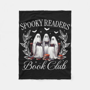 Spooky Leser Buch Club Funny Ghost Lehrer glücklic Fleecedecke