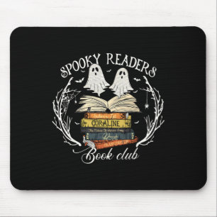 Spooky Leser Buch Club Lehrer Funny Ghost Happy Mousepad