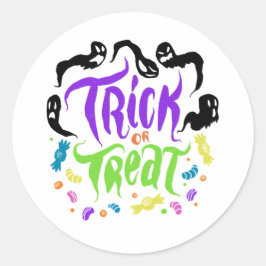 Spooky Letter Stickers: Trick oder Treat Edition Runder Aufkleber