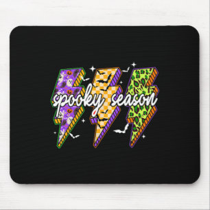 Spooky Lightning Bolt Funny Halloween Spooky Seaso Mousepad