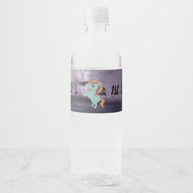 Spooky Lightning Unicorn Food and Beverage Label (Vorderseite)