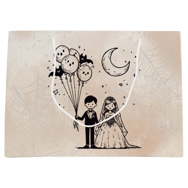 Spooky Little Couple Große Geschenktüte (Vorderseite)