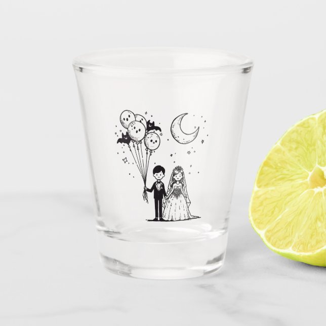 Spooky Little Couple Schnapsglas (Vorderseite)