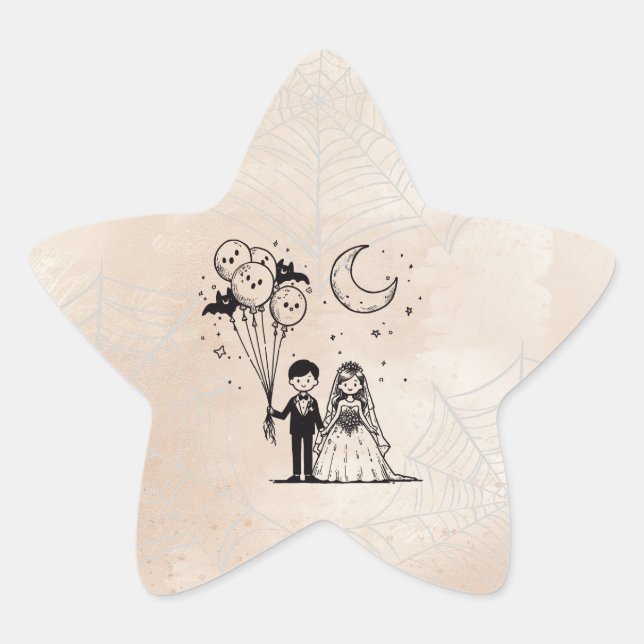 Spooky Little Couple Stern-Aufkleber (Vorderseite)